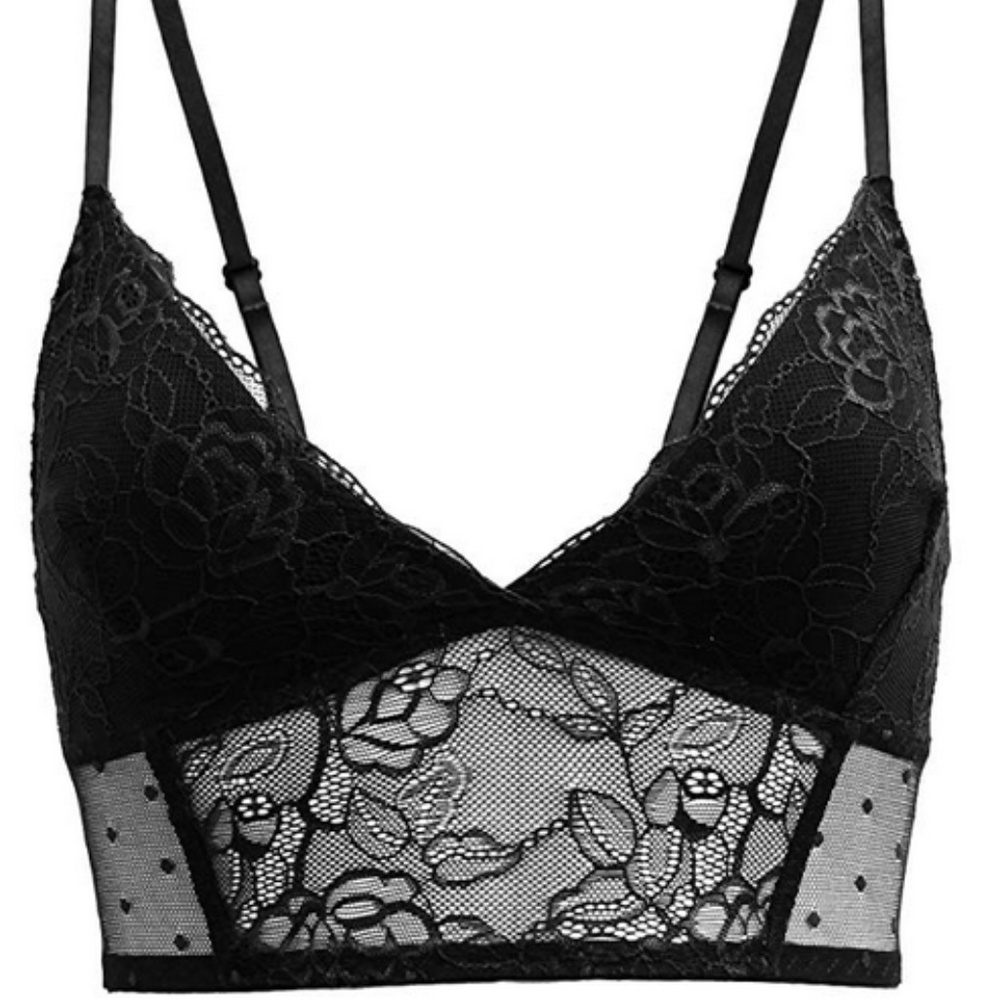 NWT ABS BY ALLEN SCHWARTZ Longline Lace Bralette